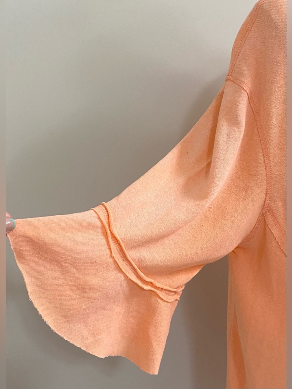 Easel Womens L Solid Orange Hooded Top Boho Summer Beach Lightweight Cottagecore - Picture 8 of 14